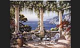 Sung Paintings - Mediterranean Terrace by Sung Kim